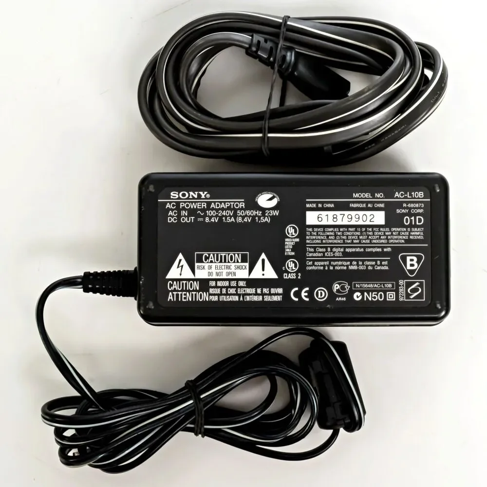 Genuine Sony AC-L10B Power Adapter For Sony Camcorders 8.4V 1.5A OEM for Camera